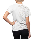 ThatXpression Fashion's Elegance Collection White and Tan Jekyll Women's T-Shirt