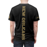 ThatXpression's New Orleans Nation Period Sports Themed Black Gold Unisex T-shirt