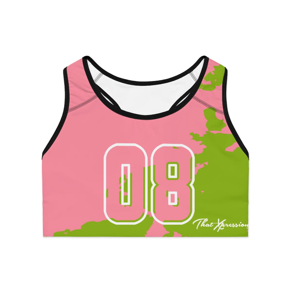 ThatXpression's Pink and Green Ai11 Sports Bra