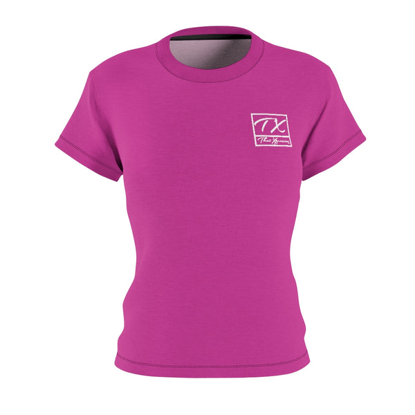 ThatXpression Fashion Train Hard Badge Pink Women's T-Shirt-RL