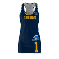 ThatXpression Fashion San Diego Home Team Camo Racerback Jersey Dress