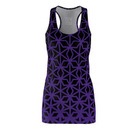 ThatXpression Fashion B2S Purple Black Designer Tunic Racerback Dress