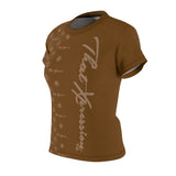 ThatXpression Fashion's Elegance Collection Brown and Tan Jekyll Women's T-Shirt