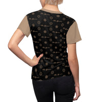 ThatXpression Fashion's Elegance Collection 2-Tone Black and Tan Women's T-Shirt