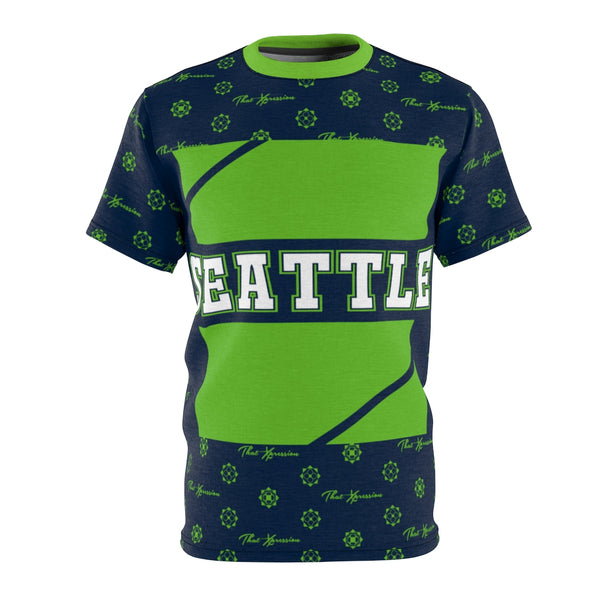 ThatXpression Elegance Men's Navy Green Seattle S13 Designer T-Shirt