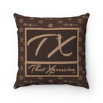 ThatXpression Fashion TX Brown and Tan Designer Square Pillow