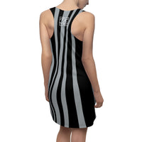 ThatXpression Fashion Black Gray Enlarged Savage Print Racerback Dress