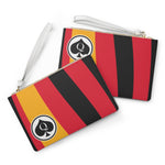 Queen Of Spades Collection Red Black Clutch Bag