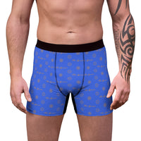 ThatXpression Fashion Elegance Collection Royal and Tan Boxer Briefs