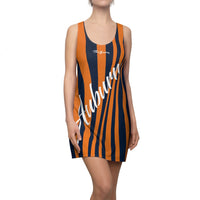 ThatXpression Fashion Crimson Orange Blue Enlarged Auburn Racerback Dress