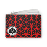 Queen Of Spades Collection Black Red Clutch Bag