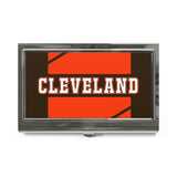 Cleveland Brown Orange Polished Business Card Holder