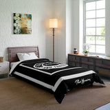 Train Hard And Takeover Affirmation Sports Gym Fitness Black(CF2) Comforter