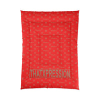 ThatXpression Fashion Arial Designer Red and Tan Comforter