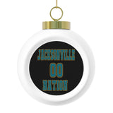 Jacksonville Nation Festive Christmas Ball Ornament With Ribbon