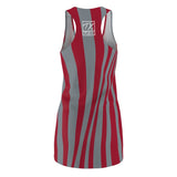 ThatXpression Fashion Crimson Gray Enlarged Savage Print Racerback Dress