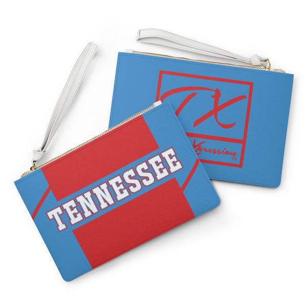 ThatXpression Fashion's Elegance Collection Teal & Red Tennessee Designer Clutch Bag