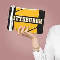 ThatXpression Fashion's Elegance Collection Black & Yellow Pittsburgh Designer Clutch Bag