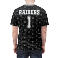 ThatXpression Elegance Men's Gray Black Raiders S13 Designer T-Shirt