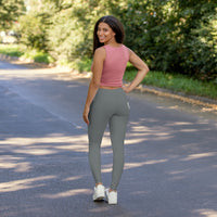 ThatXpression Fashion Gray Enlarged Savage Spandex Leggings-RL