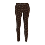 ThatXpression Fashion's Elegance Collection Brown and Tan Women's Casual Leggings