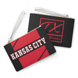 ThatXpression Fashion's Elegance Collection Black & Red Kansas City Designer Clutch Bag