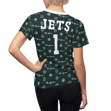 ThatXpression Elegance Women's Green White Jets S12 Designer T-Shirt