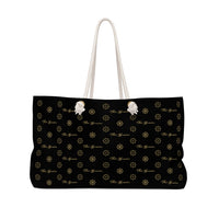 ThatXpression Fashion's Elegance Collection Black and Gold Designer Weekender Bag