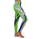 ThatXpression Fashion Navy Green Savage Themed Spandex Leggings-RL2