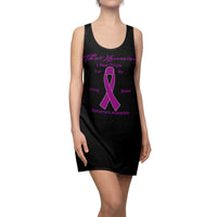 ThatXpression Fashion's Alzheimer's Awareness Mom Purple Black Racerback Dress