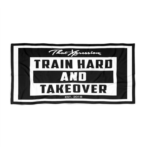 ThatXpression Train Hard And Takeover Gym Fitness Beach Towel  1PTFY