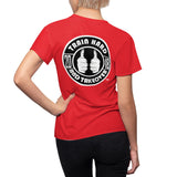 ThatXpression Fashion Train Hard Badge Red Women's T-Shirt-RL