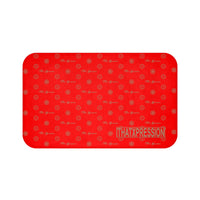 ThatXpression Fashion Red and Tan Mini Brand Bathroom Bath Mat