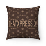 ThatXpression Fashion Arial Brown and Tan Designer Square Pillow