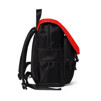 Pre-Order: ThatXpression Elegance Red and Tan Casual Shoulder Backpack