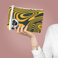 Queen Of Spades Collection Green Gold Clutch Bag