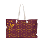 ThatXpression Fashion's Elegance Collection Gold and Burgandy Designer Weekender Bag