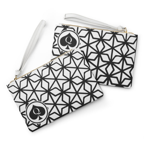 Queen Of Spades Collection Black White Clutch Bag