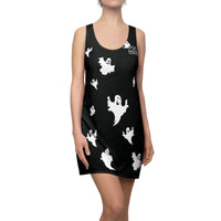 ThatXpression Spooky Friendly Angry Ghost Gouls Halloween Racerback Dress