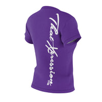 ThatXpression Fashion Train Hard Badge Purple Women's T-Shirt-RL