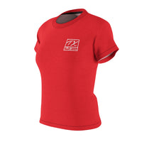 ThatXpression Fashion Train Hard Badge Red Women's T-Shirt-RL