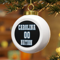 Carolina Nation Festive Christmas Ball Ornament With Ribbon