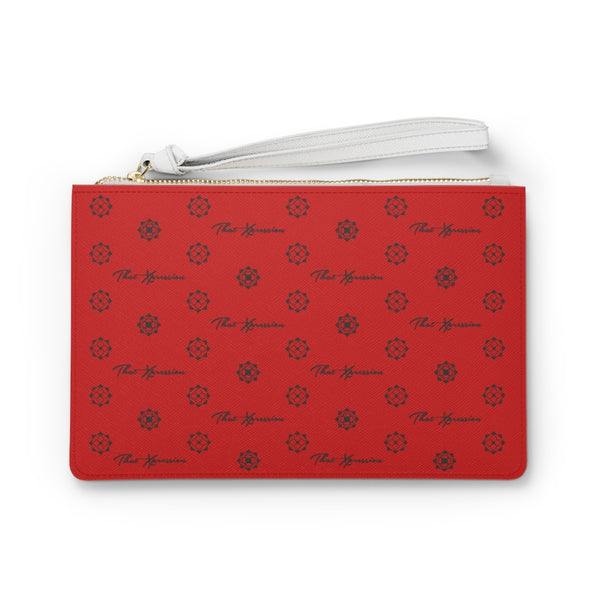 ThatXpression Fashion's Elegance Collection Red and Pewter Designer Clutch Bag