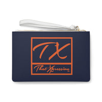 ThatXpression Fashion's Elegance Collection Orange & Blue Chicago Designer Clutch Bag