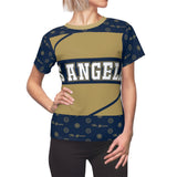 ThatXpression Elegance Women's Navy Gold Los Angeles S12 Designer T-Shirt