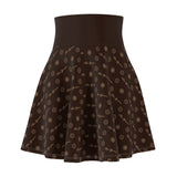 ThatXpression Fashion's Elegance Collection Brown and Tan Skater Skirt