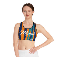 ThatXpression Miami Striped Sports Bra