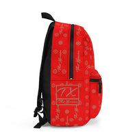 ThatXpression Fashion's TX75 Elegance Collection Designer Red and Tan Backpack