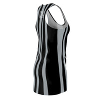 ThatXpression Fashion Black Gray Enlarged Savage Print Racerback Dress
