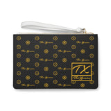 ThatXpression Fashion's Elegance Collection Black and Yellow Designer Clutch Bag
